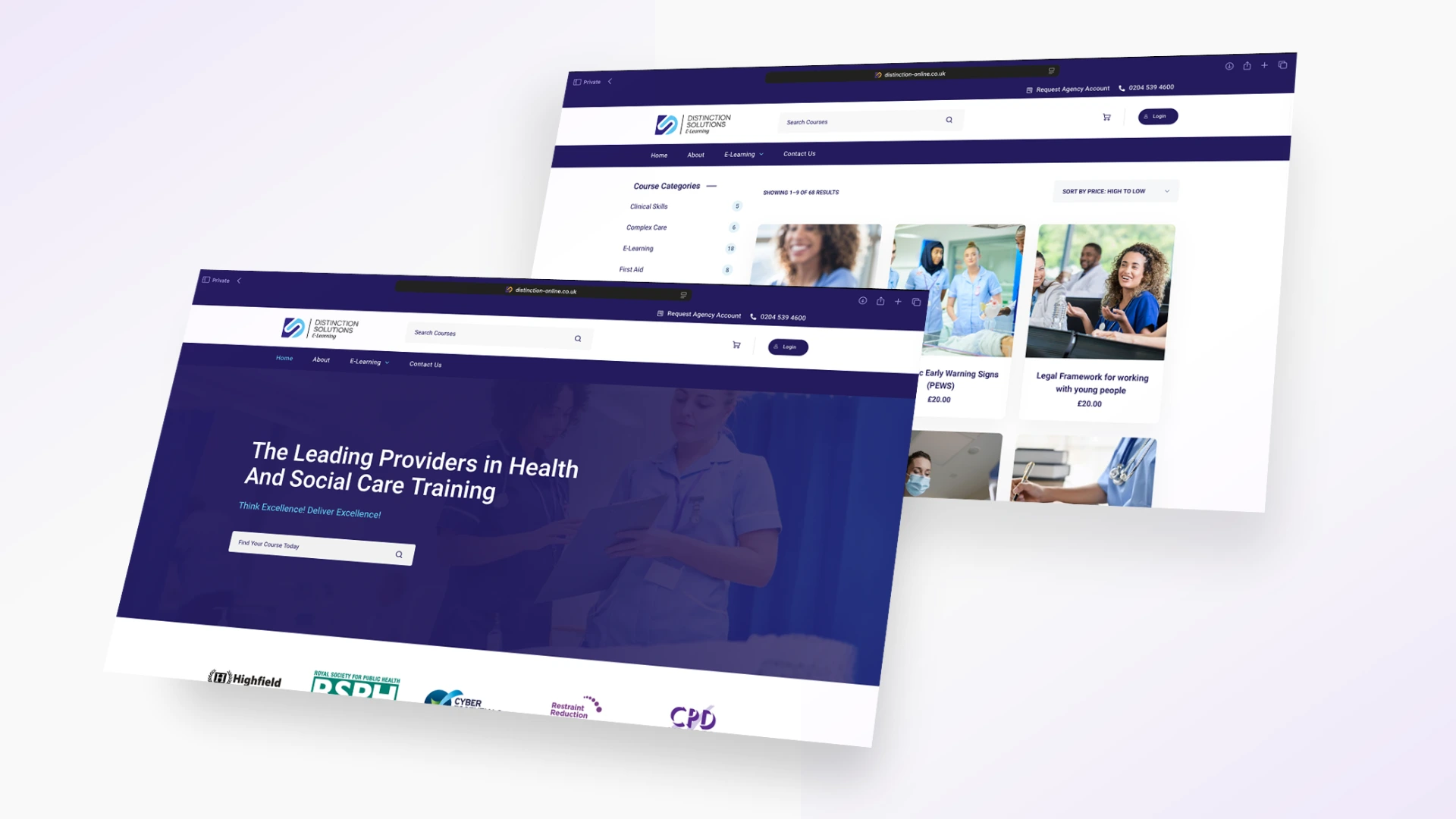 distinction online healthcare web development